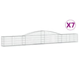 VidaXL Gabionen 7 Stk. gebogen 400x30x40 60 cm Eisen
