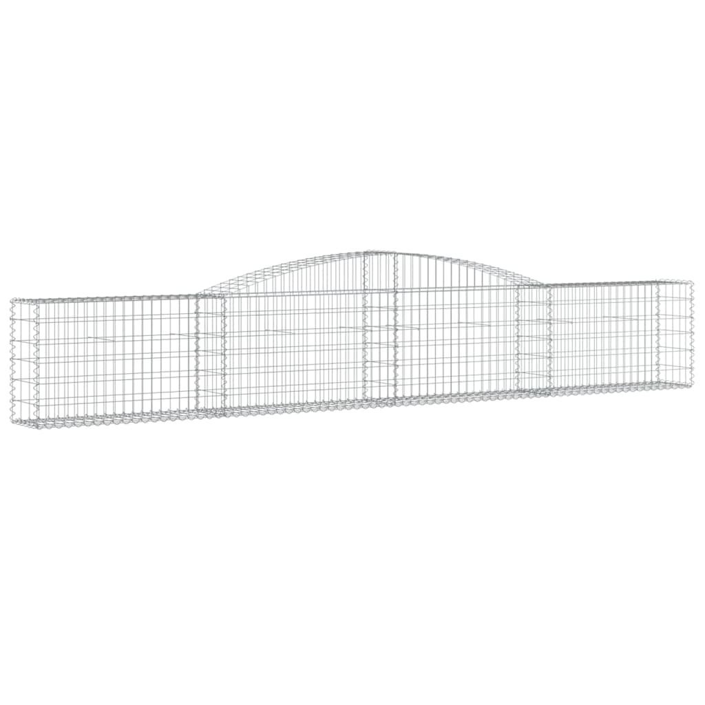 VidaXL Gabionen 2 Stück gebogen 400x30x60 80 cm Eisen
