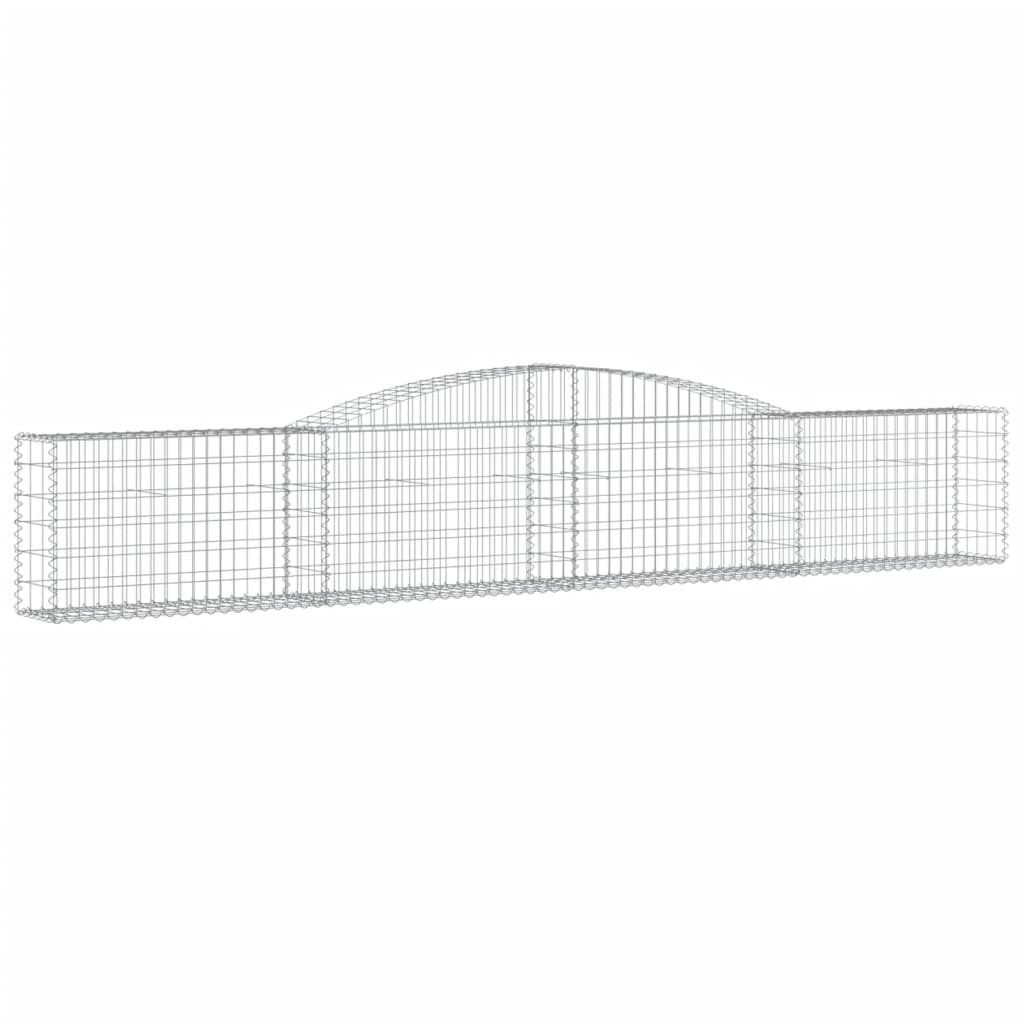 VidaXL Gabionen 3 Stück gebogen 400x30x60 80 cm Eisen