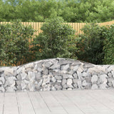 VidaXL Gabionen 4 Stück gebogen 400x30x60 80 cm Eisen