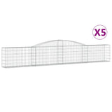 VidaXL Gabionen 5 Stück gebogen 400x30x60 80 cm Eisen