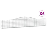 VidaXL Gabionen 6 Stück gebogen 400x30x60 80 cm Eisen