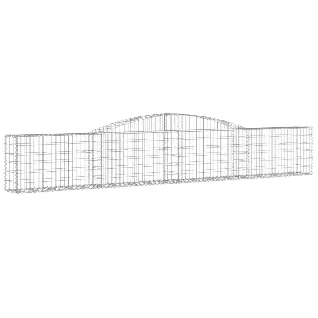 VidaXL Gabionen 6 Stück gebogen 400x30x60 80 cm Eisen