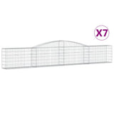 VidaXL Gabionen 7 Stk. gebogen 400x30x60 80 cm Eisen