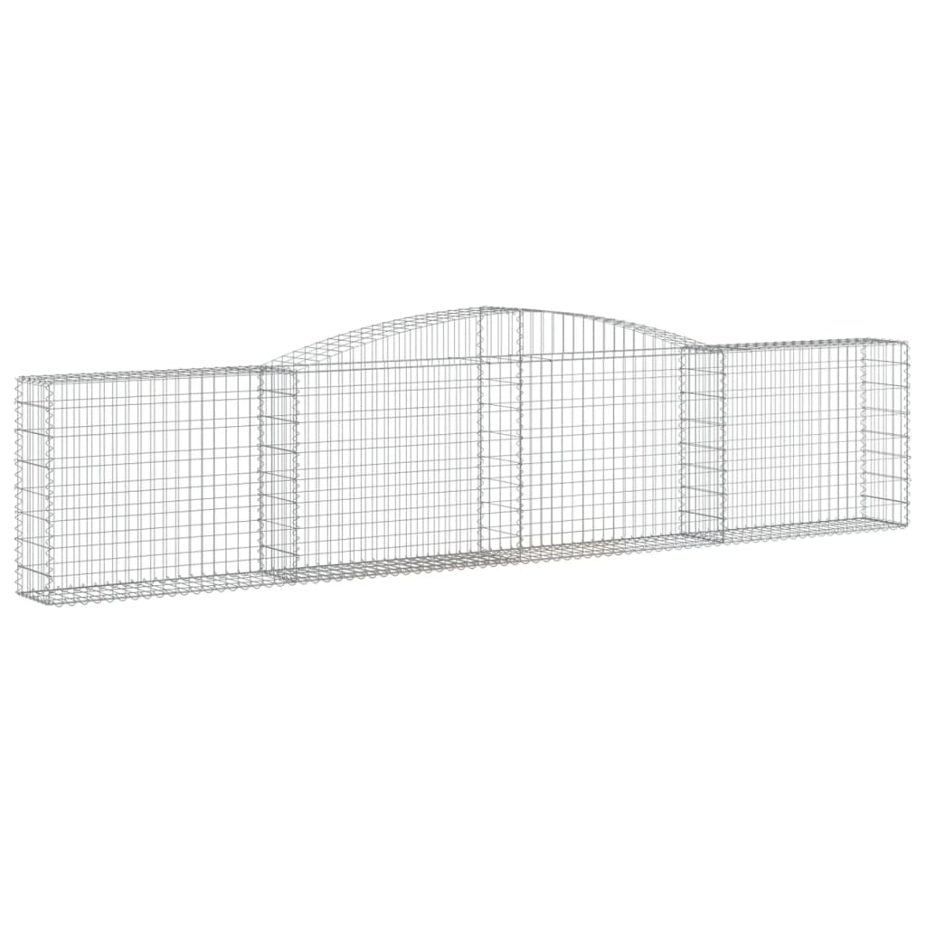 VidaXL Gabionen 4 Stück gebogen 400x30x80 100 cm Eisen