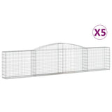 VidaXL Gabionen 5 Stück gebogen 400x30x80 100 cm Eisen