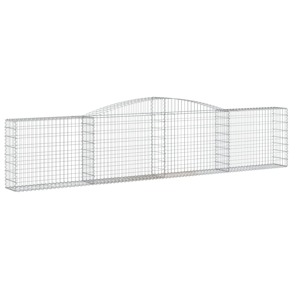 VidaXL Gabionen 5 Stück gebogen 400x30x80 100 cm Eisen
