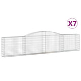 VidaXL Gabionen 7 Stk. gebogen 400x30x80 100 cm Eisen