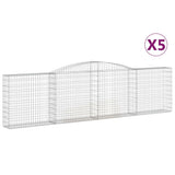 VidaXL Gabionen 5 Stück gebogen 400x30x100 120 cm Eisen