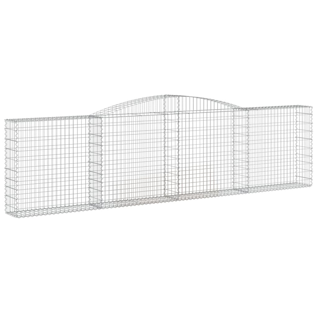VidaXL Gabionen 6 Stück gebogen 400x30x100 120 cm Eisen