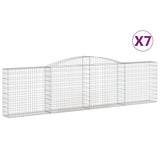 VidaXL Gabionen 7 Stk. gebogen 400x30x100 120 cm Eisen