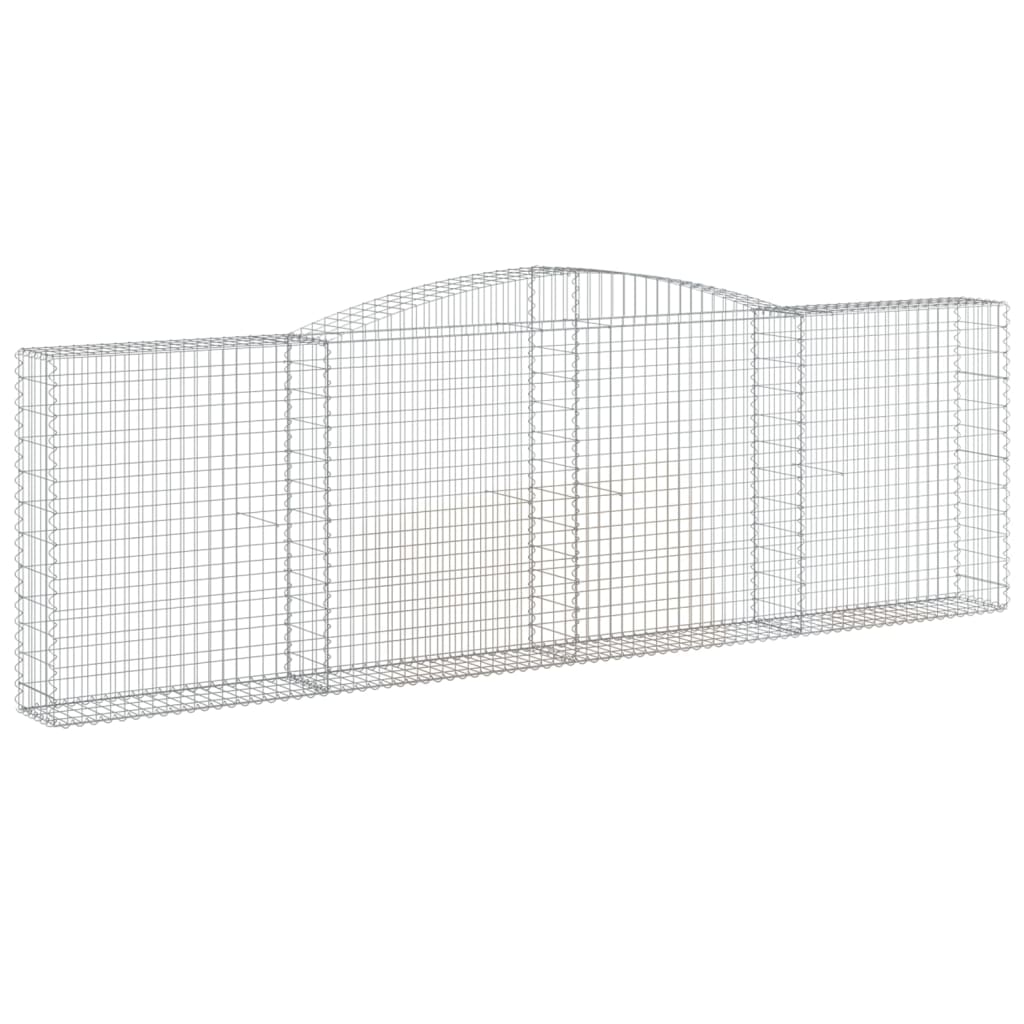 VidaXL Gabionen 5 Stück gebogen 400x30x120 140 cm Eisen