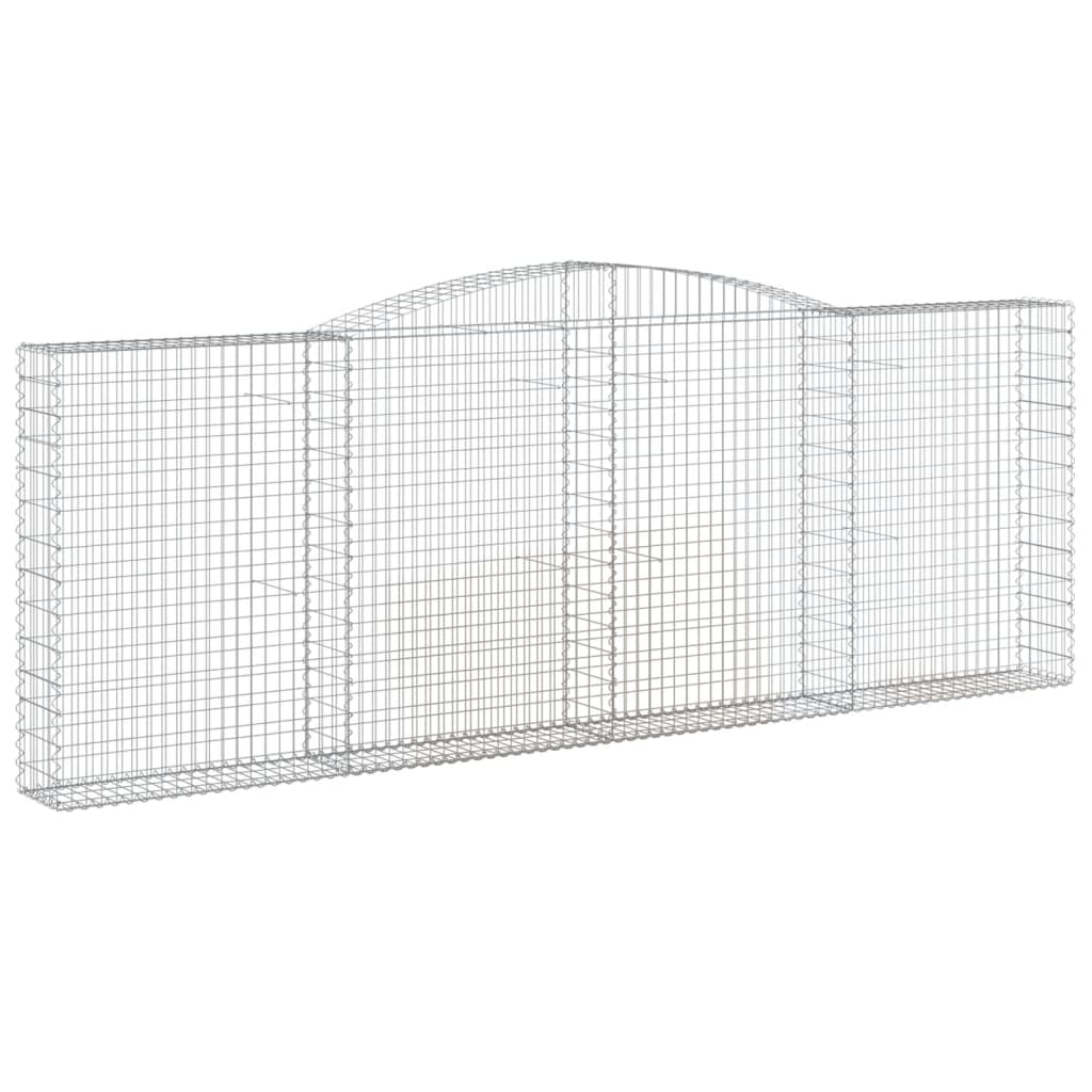 VidaXL Gabionen 2 Stück gebogen 400x30x140 160 cm Eisen