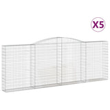 VidaXL Gabionen 5 Stück gebogen 400x30x140 160 cm Eisen