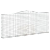 VidaXL Gabionen 2 Stück gebogen 400x30x160 180 cm Eisen