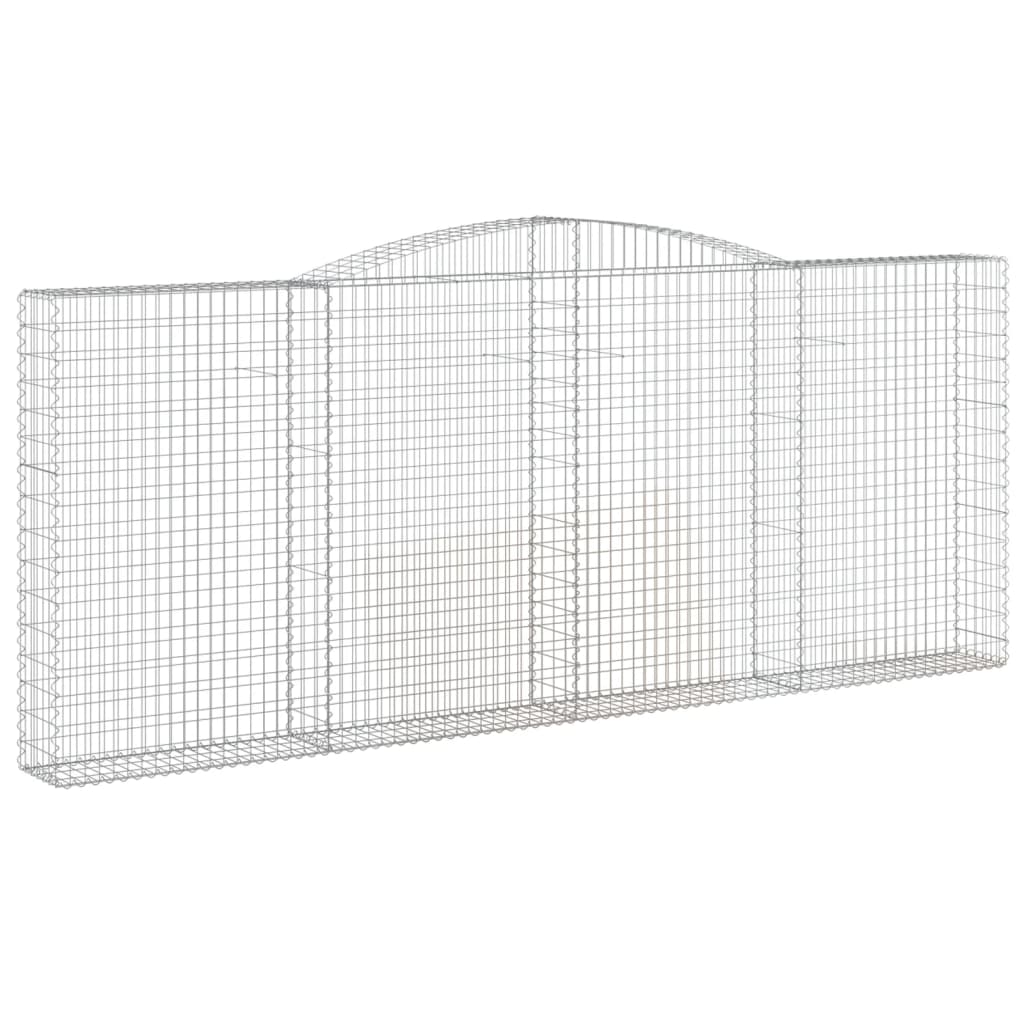 VidaXL Gabionen 3 Stück gebogen 400x30x160 180 cm Eisen