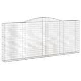 VidaXL Gabionen 3 Stück gebogen 400x30x160 180 cm Eisen