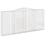 VidaXL Gabionen 2 Stück gebogen 400x30x180 200 cm Eisen