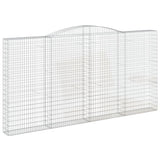 VidaXL Gabionen 2 Stück gebogen 400x30x200 220 cm Eisen