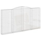 VidaXL Gabionen 4 Stück gebogen 400x30x200 220 cm Eisen