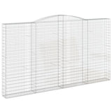 VidaXL Gabionen 3 Stück gebogen 400x30x220 240 cm Eisen