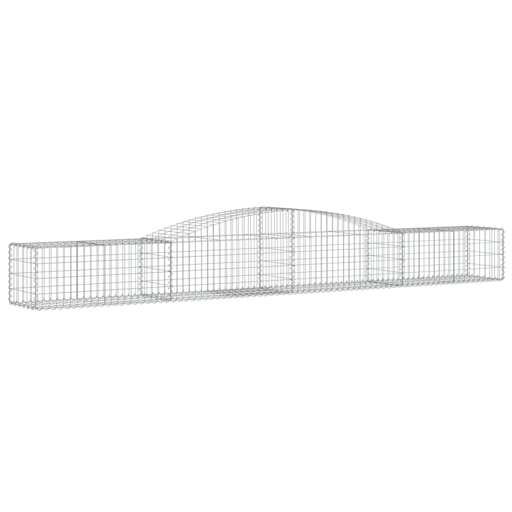 VidaXL Gabionen 2 Stück gebogen 400x50x40 60 cm Eisen