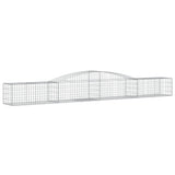 VidaXL Gabionen 2 Stück gebogen 400x50x40 60 cm Eisen