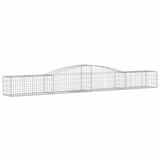 VidaXL Gabionen 5 Stück gebogen 400x50x40 60 cm Eisen