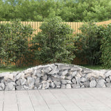 VidaXL Gabionen 9 Stück gebogen 400x50x40 60 cm verzinktes Eisen