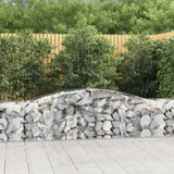 VidaXL Gabionen 3 Stück gebogen 400x50x60 80 cm verzinktes Eisen