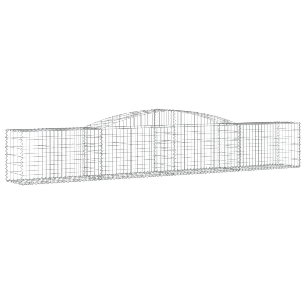 VidaXL Gabionen 4 Stück gebogen 400x50x60 80 cm verzinktes Eisen