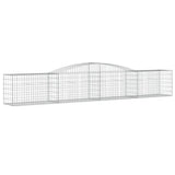 VidaXL Gabionen 4 Stück gebogen 400x50x60 80 cm verzinktes Eisen