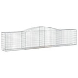 VidaXL Gabionen 5 Stück gebogen 400x50x80 100 cm verzinktes Eisen