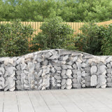 VidaXL Gabionen 5 Stück gebogen 400x50x80 100 cm verzinktes Eisen