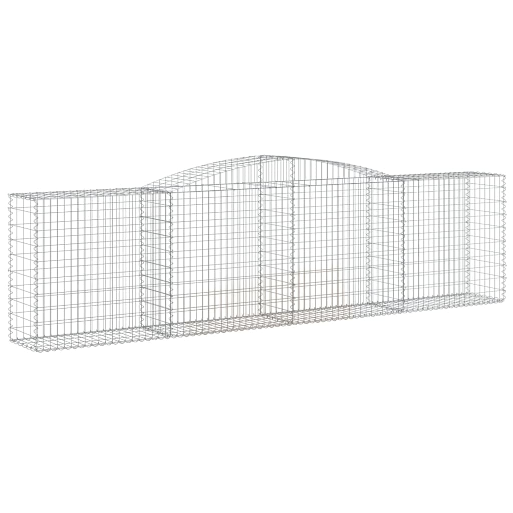 VidaXL Gabionen 3 Stk. gebogen 400x50x100 120 cm Eisen