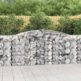 VidaXL Gabionen 3 Stk. gebogen 400x50x100 120 cm Eisen