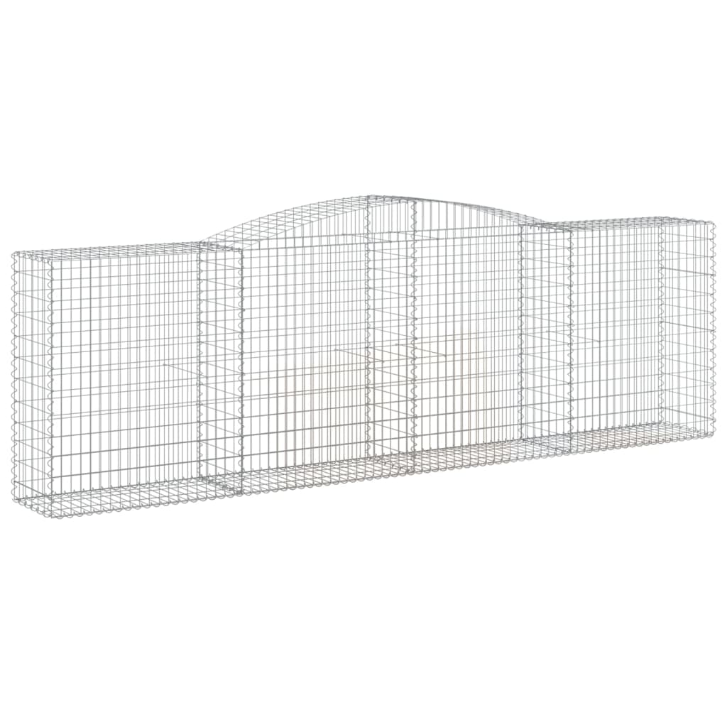 VidaXL Gabionen 3 Stück gebogen 400x50x120 140 cm Eisen