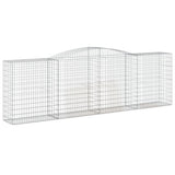 VidaXL Gabionen 6 Stück gebogen 400x50x120 140 cm Eisen