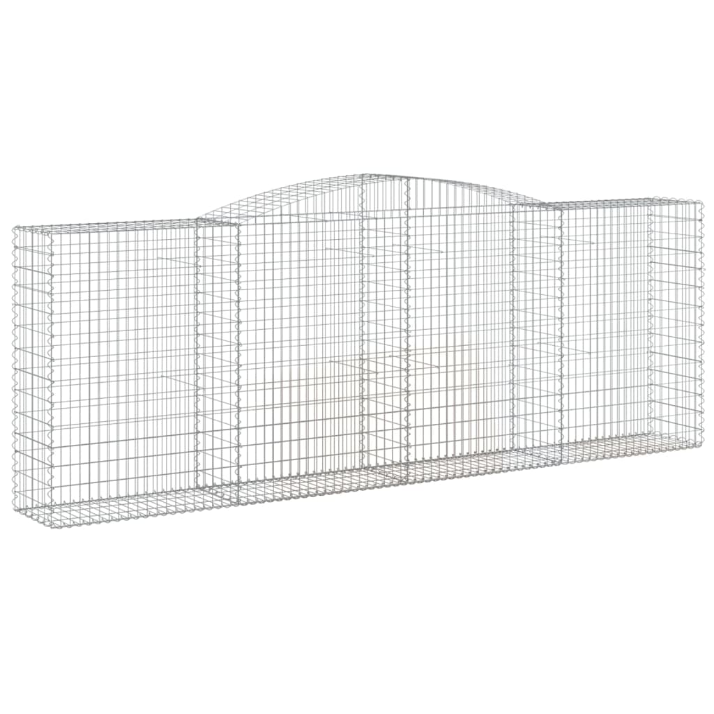 VidaXL Gabionen 5 Stück gebogen 400x50x140 160 cm Eisen