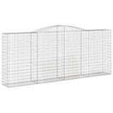 VidaXL Gabionen 2 Stück gebogen 400x50x160 180 cm Eisen