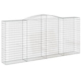 VidaXL Gabionen 3 Stück gebogen 400x50x180 200 cm Eisen