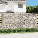VidaXL Gabionen 3 Stk. gebogen 400x50x200 220 cm Eisen