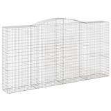 VidaXL Gabionen 4 Stück gebogen 400x50x200 220 cm Eisen