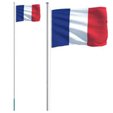 VidaXL Flagge mit Fahnenmast Frankreich 6,23 m Aluminium