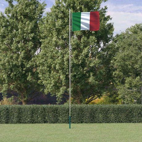 VidaXL Flagge mit Fahnenmast Italien 6,23 m Aluminium