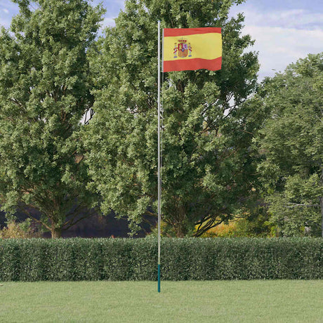 VidaXL Flagge mit Fahnenmast Spanien 6,23 m Aluminium