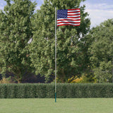 VidaXL Flagge mit Fahnenmast Vereinigte Staaten 6,23 m Aluminium