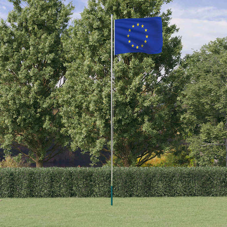 VidaXL Flagge mit Fahnenmast Europa 6,08 m Aluminium