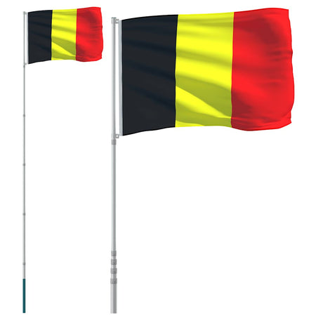 VidaXL Flagge mit Fahnenmast 5,55 m Aluminium