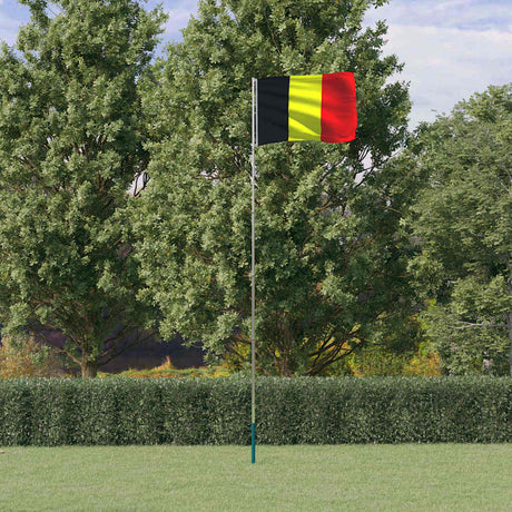 Vidaxl Flagge mit Fahnenmast Belgien 5,5 m Aluminium